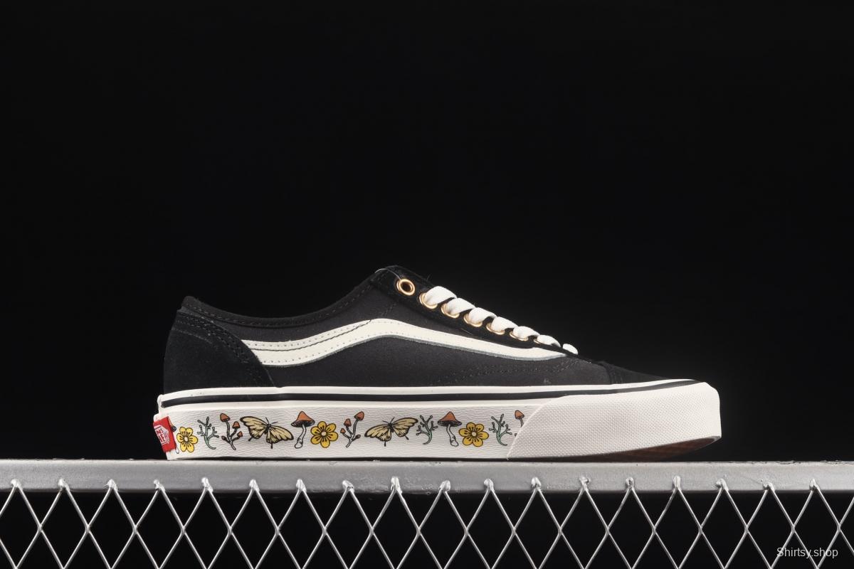 Vans Style 36 Decon SF Black and Grey spliced Butterfly Flower Leisure Board shoes VN0A5HYRA1H