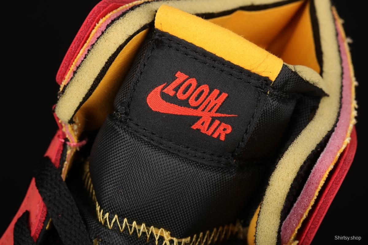 Air Jordan 1 Zoom CMFT AJ Black, Red, Yellow, CT0978-006