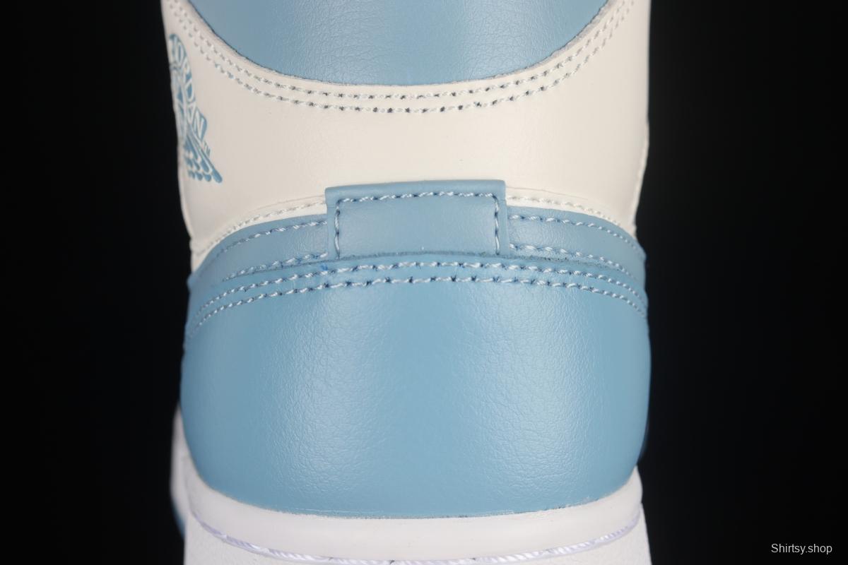 Air Jordan 1 Mid North Carolina Blue Zhongbang Basketball Shoes BQ6472-141