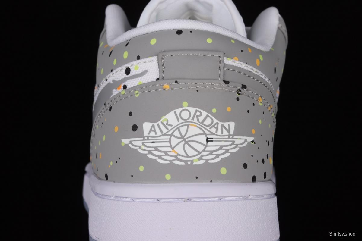 Air Jordan 1 Low inkjet white ash low-top cultural basketball shoes DC0774-001
