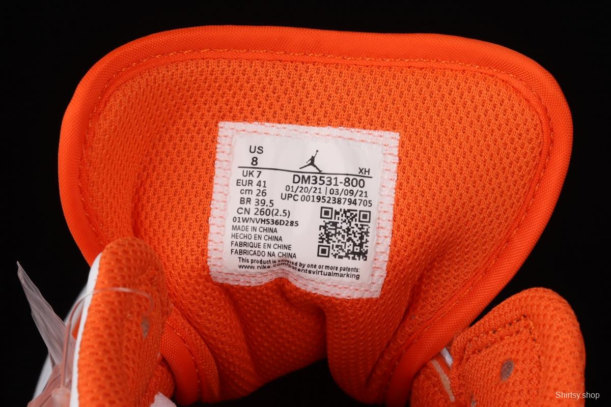 Air Jordan 1 Mid White Orange Culture Basketball shoes DM3531-800
