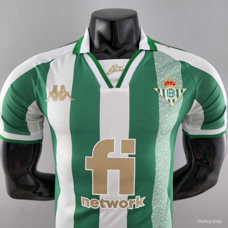 Player Version 22/23 Real Betis King's Cup Version Home  Soccer Jersey