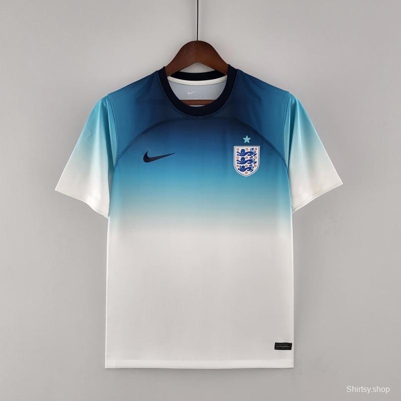 2022 England White Blue Jersey