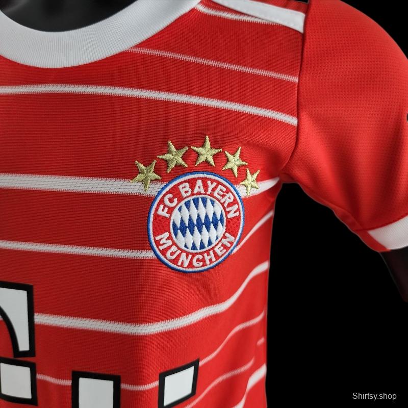 22/23 Kids Kit Bayern Munich Home SIZE16-28 Soccer Jersey