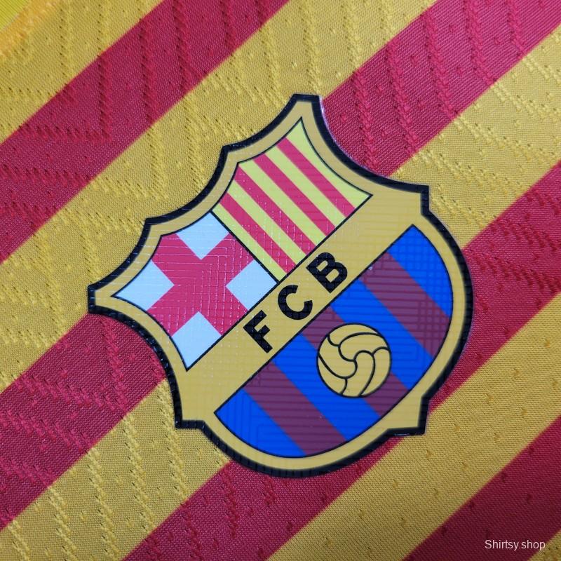 Player Version 22-23 Barcelona Forth Yellow Jersey