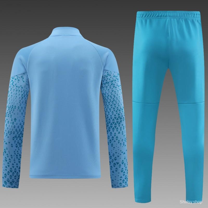 23/24 Manchester City Blue Full Zipper Jacket+Pants