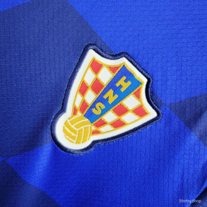 2024 KIDS Croatia Away Blue Jersey