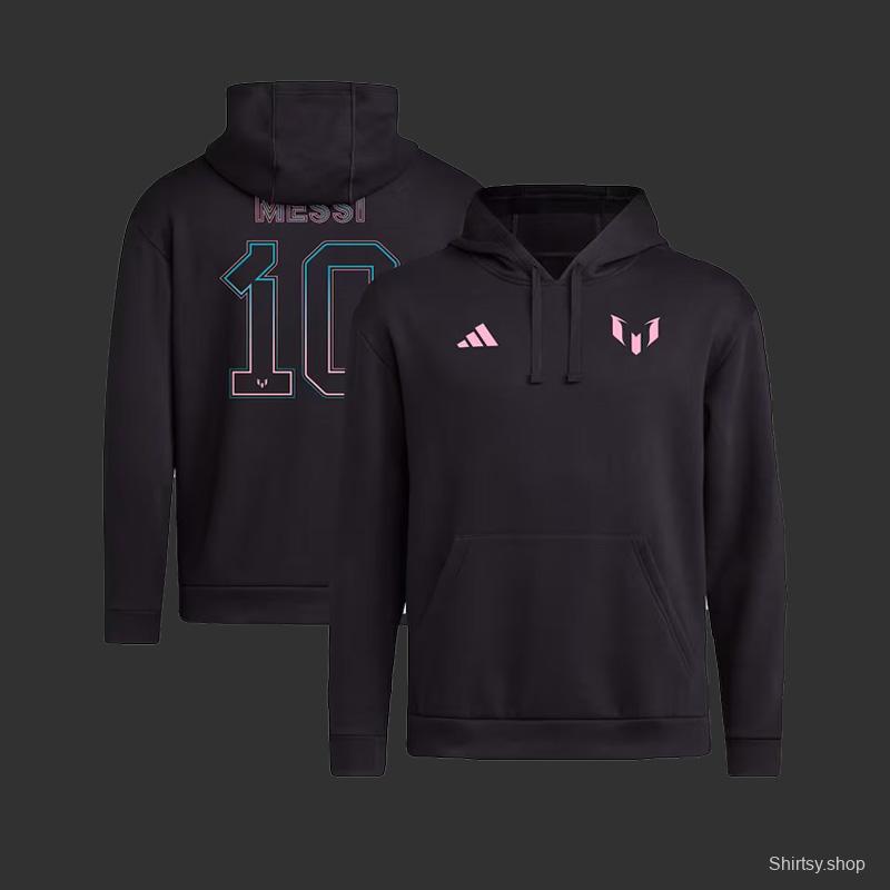 2023 Inter Miami Messi x adidas Name & Number Fleece Pullover Hoodie