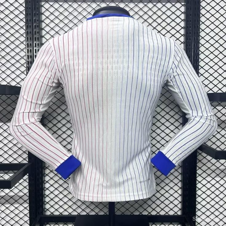 Player Version 2024 France Away Long Sleeve Jersey