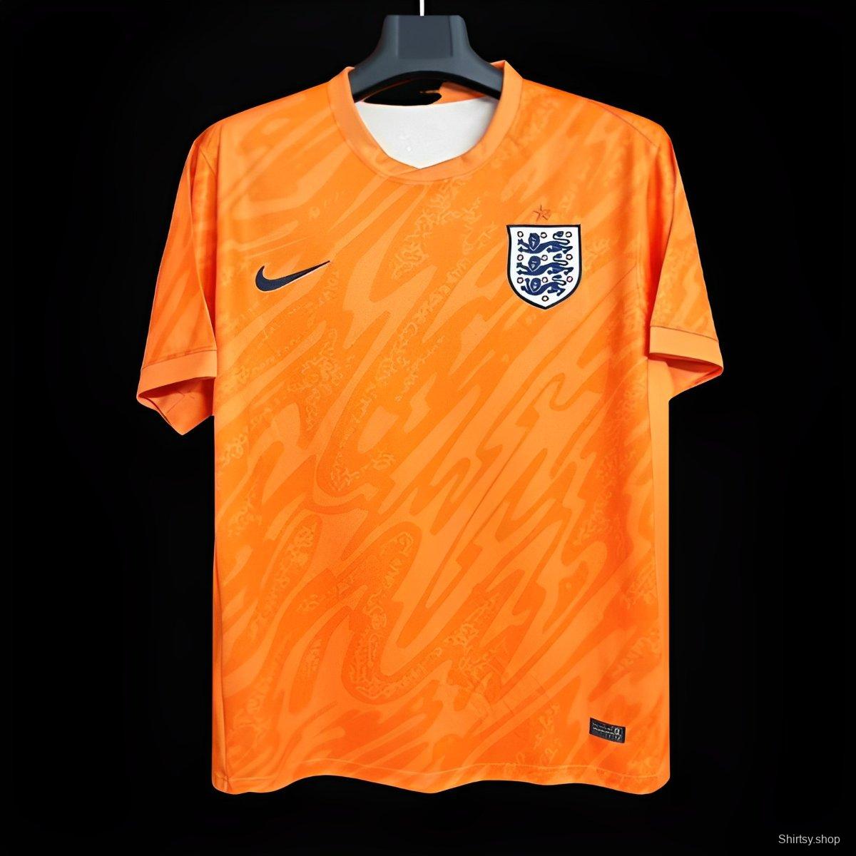 2024 England Orange Goalkeeper Jersey